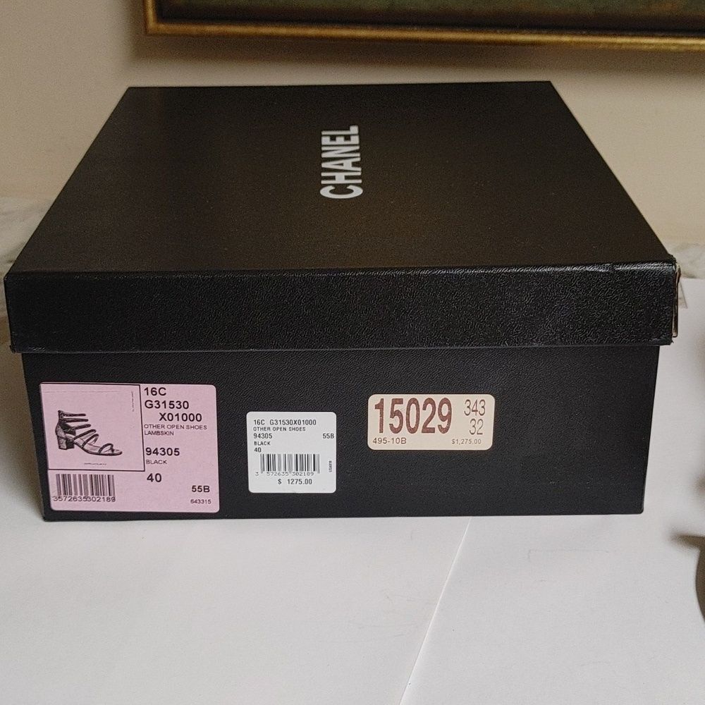 CHANEL Other Open Shoes Lambskin Black Size 40 - Picture 16 of 16